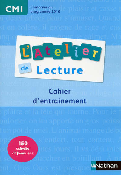 L’Atelier de lecture – Cahier d’entrainement – CM1