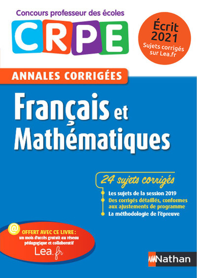 Annales corrigées CRPE Français et Mathématiques – Ecrit 2020