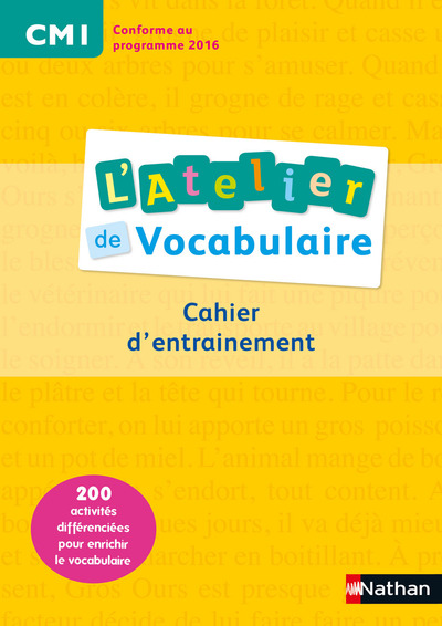 L’Atelier de Vocabulaire – cahier exercices – CM1