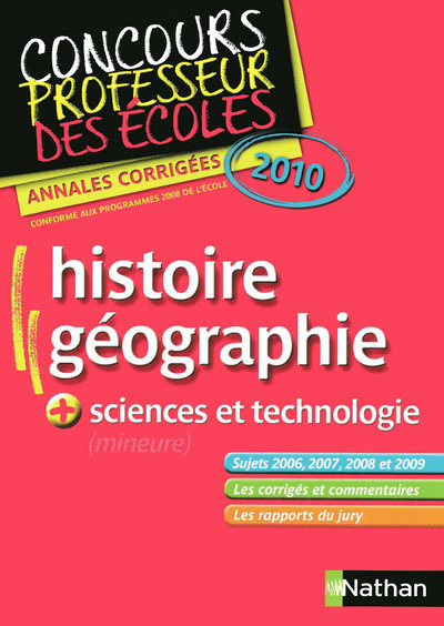 EPREUVE DE HISTOIRE/GEOGRAPHIQUE CRPE 2010 NE