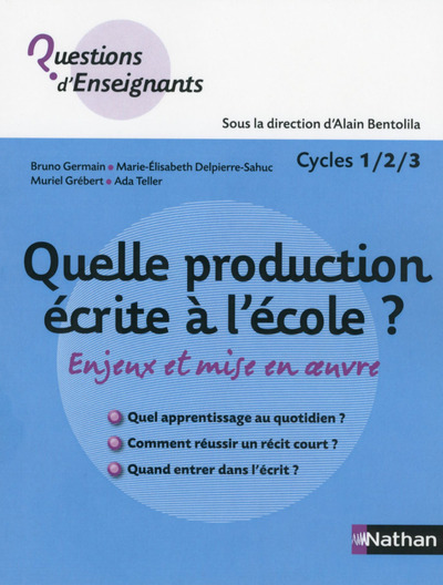 Quelle production écrite à l’école ? – Cycles 1/2/3