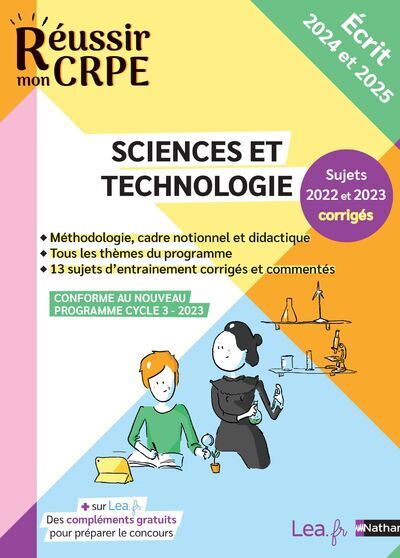 Épreuve écrite d’application Sciences et technologie – Concours 2022 et 2023
