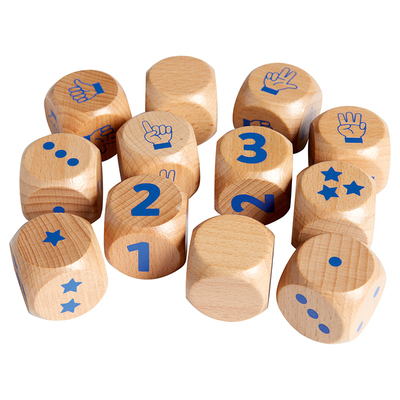 Dés de 1 à 3 – Lot de 12