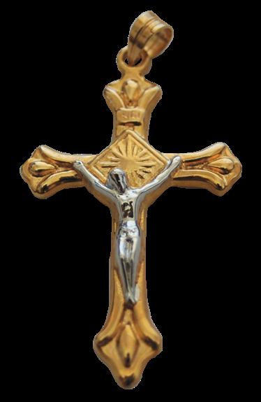 Croix Or – Christ Argent