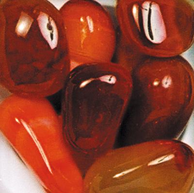 Lot de 10 pierres Petit Modèle : Agate Rouge