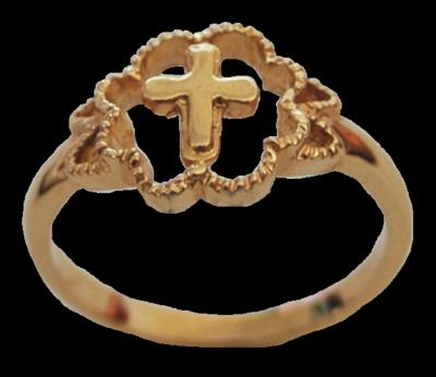 Bague Or avec Croix – Taille 52