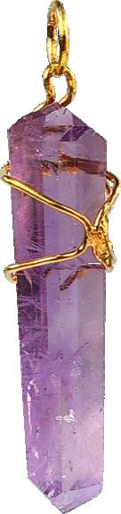 Pendentif Biterminé – Améthyste – Lot de 3 pcs