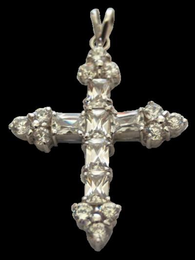 Croix Argent et Zirconium