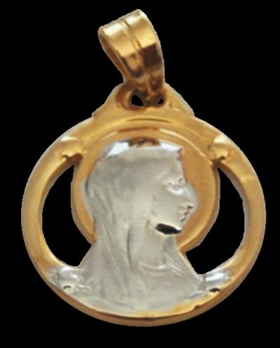 Médaille Or – Vierge argent