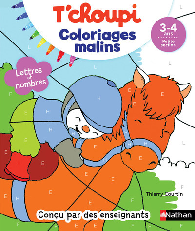 T’choupi Lettres et nombres 3-4ans petite section – Coloriages malins