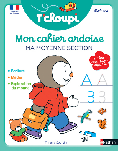 T’choupi Mon cahier ardoise : Ma moyenne section