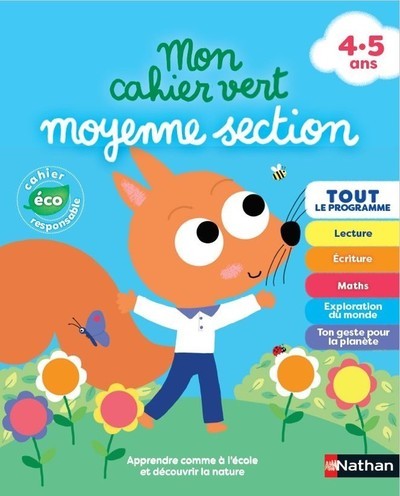 Mon cahier vert Moyenne section