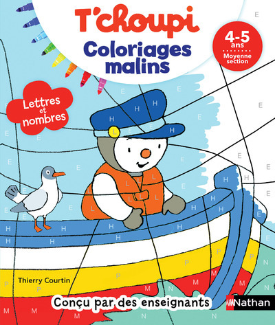 T’choupi Lettres et nombres MS – Coloriages malins – 4-5 ans
