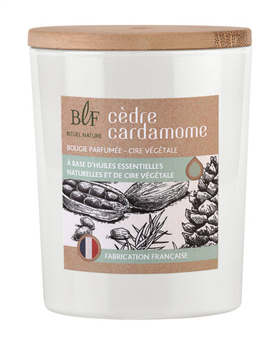 Bougie parfumée en Cire végétale Cèdre Cardamome