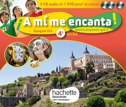 A mi me encanta espagnol cycle 4 / 4e LV2 – Coffret CD/DVD – éd. 2017