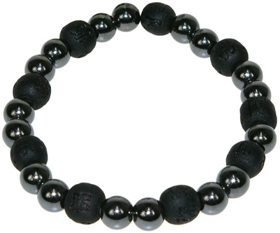 Bracelet Perles de Karma – Hématite et Bois Noir