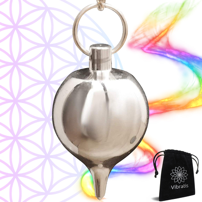 Pendule Divinatoire Premium en Forme Goutte d’eau Argenté