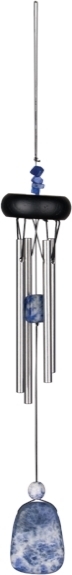 Carillon à vent métal 4 tubes – sodalite