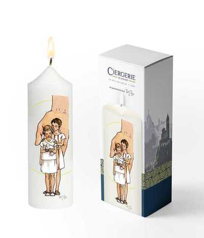 Cierge Confirmation blanc – Trinité fille