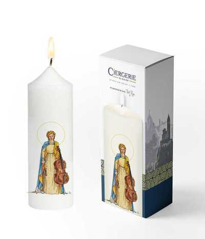 Cierge blanc – Sainte Cécile