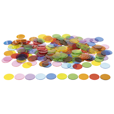 Maxi-jetons translucides-10 couleurs