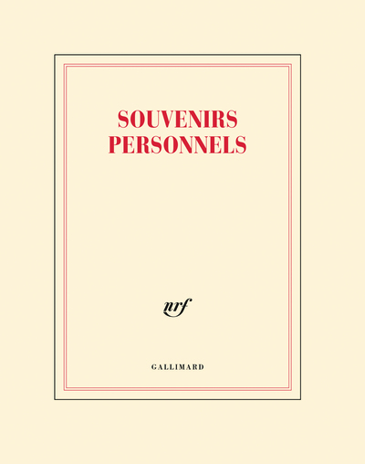 Cahier “Souvenirs personnels” (papeterie)