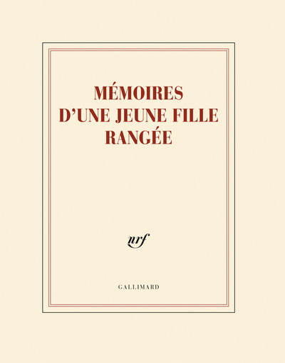 Cahier “Mémoires d’une jeune fille rangée” (papeterie)