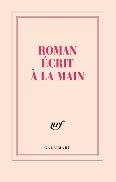 Carnet “Roman écrit à la main” (papeterie)