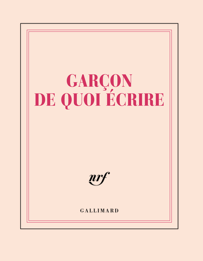 Carnet carré “Garçon de quoi écrire” (papeterie)