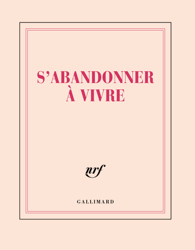 Carnet carré “S’abandonner à vivre” (papeterie)
