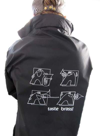Raincoat “Brass” (M), black