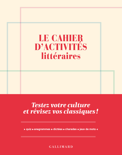 Le cahier d’activités littéraires