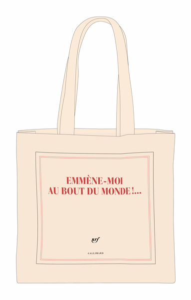 Sac tissu “Emmène-moi au bout du monde !” (papeterie)