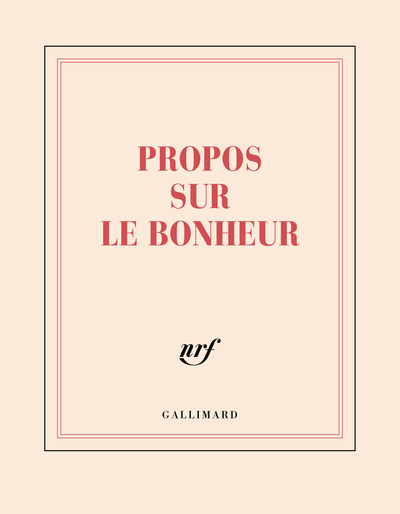 Carnet carré “Propos sur le bonheur” (papeterie)
