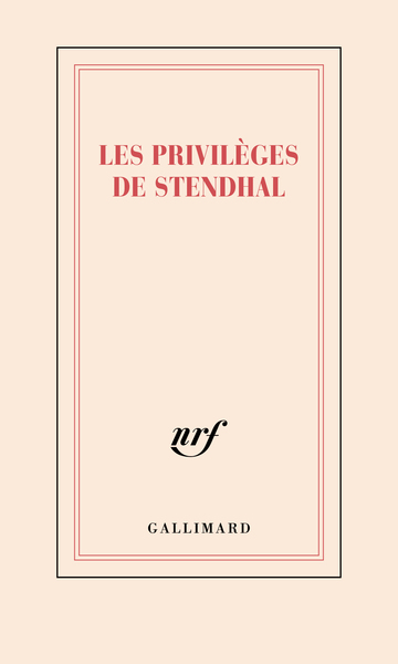 Carnet “Les privilèges de Stendhal” (papeterie)
