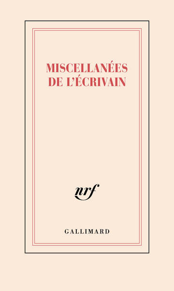 Carnet “Miscellanées de l’écrivain” (papeterie)