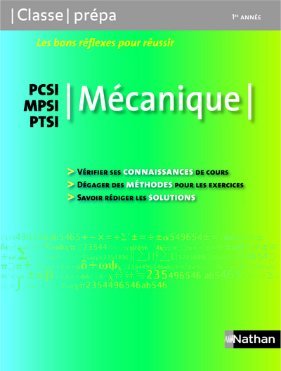 Mécanique PCSI MPSI PTSIClasse Prépa