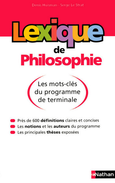 LEXIQUE DE PHILOSOPHIE – PETITES REFERENCES