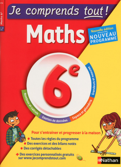 Je comprends tout – Monomatière – Mathématiques – 6ème