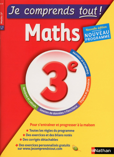 Je comprends tout – Monomatière – Mathématiques 3ème