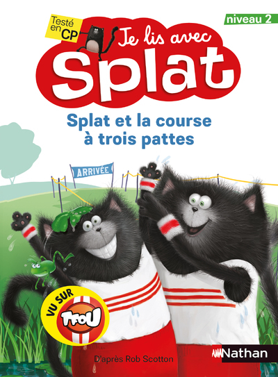 Je lis avec Splat : Splat et la course à trois pattes – Niveau 2