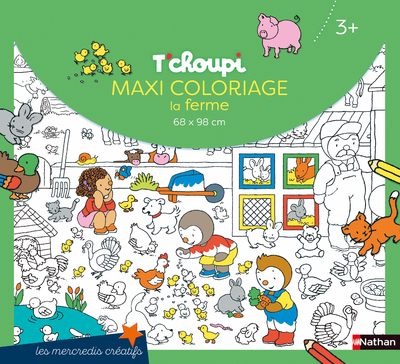 T’choupi maxi coloriage la ferme