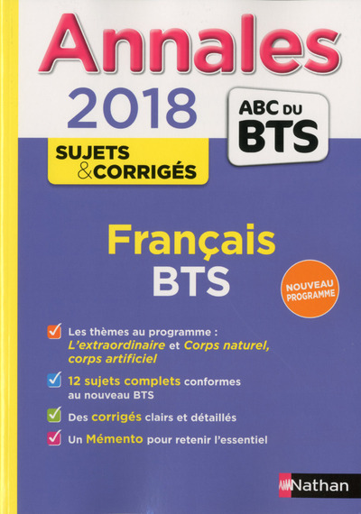 Annales BTS Français BTS Tertiairres et Industrie ls – 2018