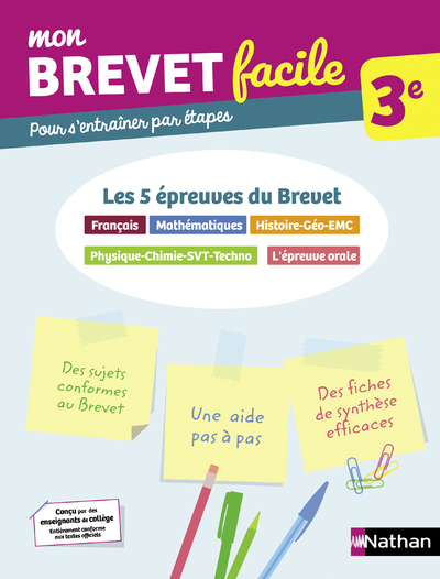 Mon Brevet facile 3e – Toutes les matières
