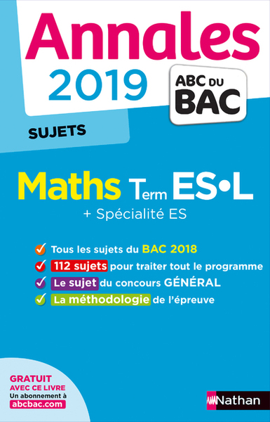 Annales Bac 2019 Maths Term ES-L – Non Corrigé