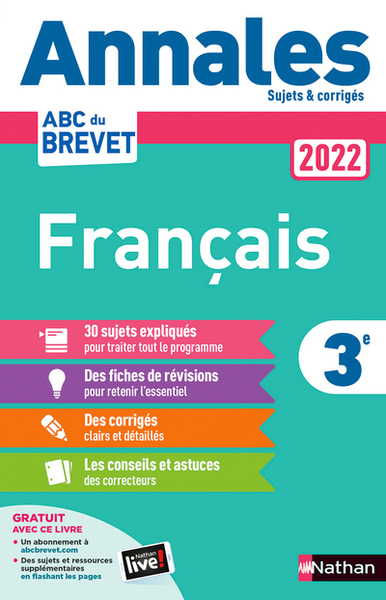 Annales Brevet 2022 – Français – Corrigé