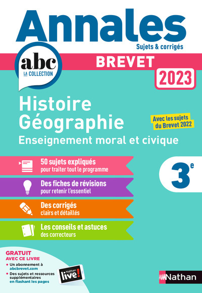 Annales Brevet 2023- Histoire Géographie Enseignement Moral et Civique – Corrigé