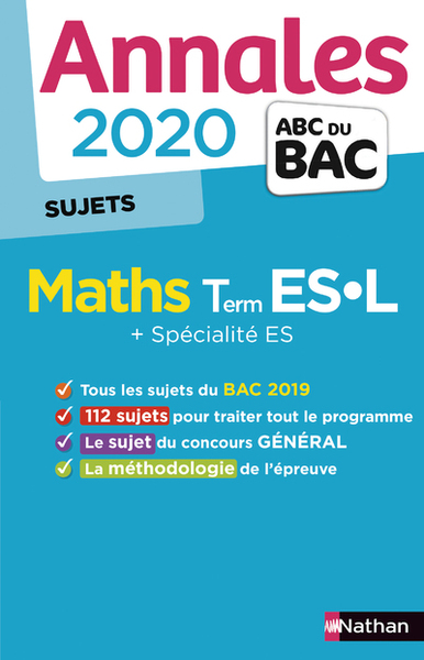Annales Bac 2020 Maths Term ES-L – NC