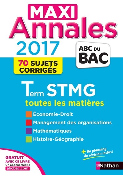 Maxi Annales Bac 2017 – Terminale STMG