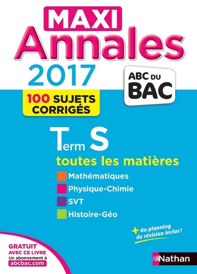 Maxi Annales Bac 2017 – Terminale S
